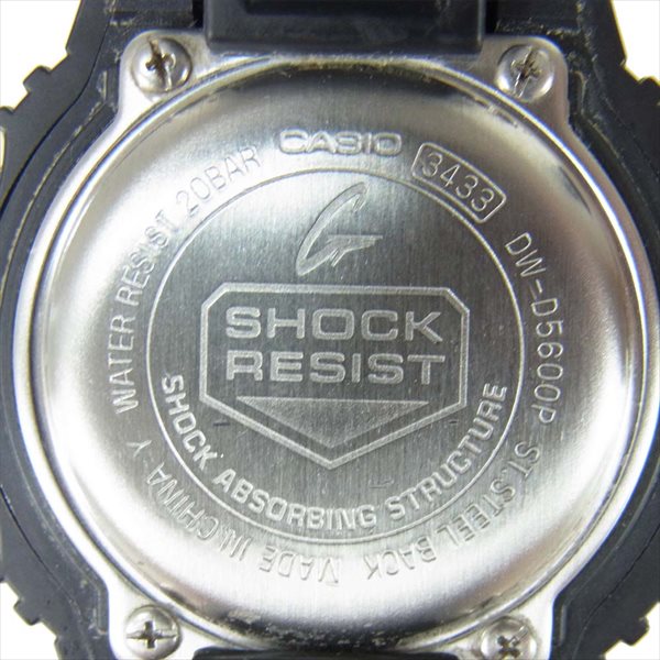 G-SHOCK ジーショック DW-D5600P 3433 デジタル ウォッチ 時計 時計 ウォッチ ブラック系 表記無し【中古】