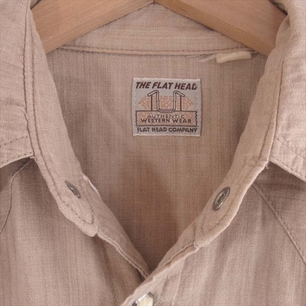 THE FLAT HEAD ザフラットヘッド 7004W シャンブレー ウエスタン シャツ 長袖シャツ ベージュ系【中古】