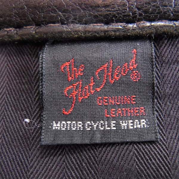 THE FLAT HEAD ザフラットヘッド FSD-300 ディアスキン 鹿革 レザー シャツ 長袖シャツ 黒系 38【中古】