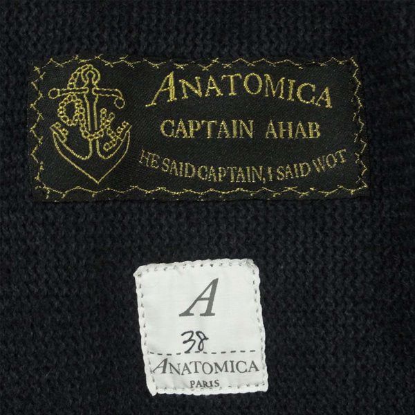 アナトミカ BB CLOTH PEA COAT LONG 13スター ボタン Pコート ダークネイビー系 38【新古品】【未使用】【中古】