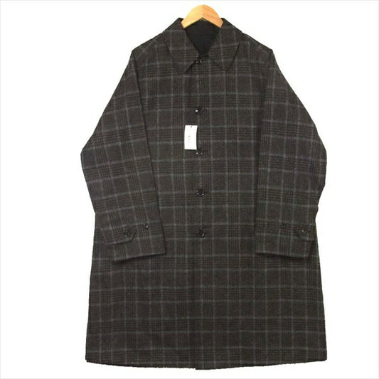 アナトミカ 20AW 530-522-02 SINGLE RAGLAN 2 S-P GABARDINE リバーシブル シングル ラグラン コート ブラック系 48【新古品】【未使用】【中古】