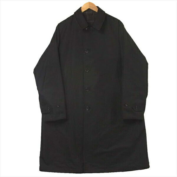 アナトミカ 20AW 530-522-02 SINGLE RAGLAN 2 S-P GABARDINE リバーシブル シングル ラグラン コート ブラック系 48【新古品】【未使用】【中古】