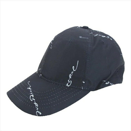 JOYRICH ジョイリッチ Script Repeat 6 Panel Cap 総柄 パネル レディース キャップ ブラック系 -【美品】【中古】