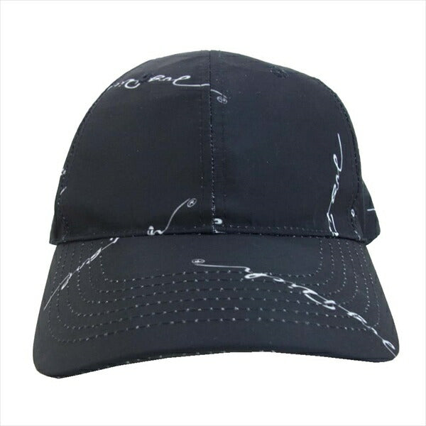 JOYRICH ジョイリッチ Script Repeat 6 Panel Cap 総柄 パネル レディース キャップ ブラック系 -【美品】【中古】