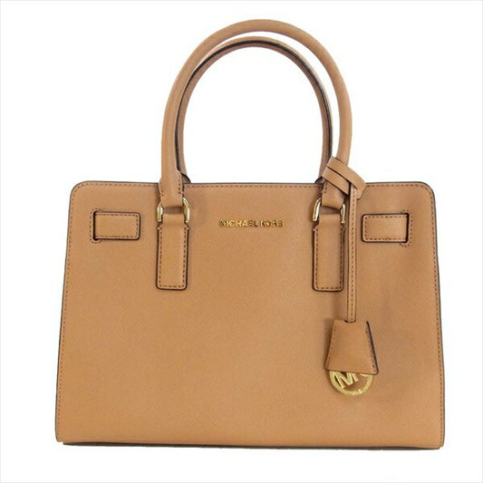 Michael Kors マイケルコース DILLON MD EW SATCHEL ディロン ミディアム サッチェル 2WAY レディース ハンドバッグ ライトブラウン系 -【中古】