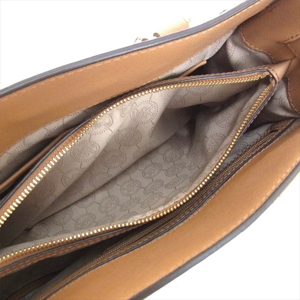 Michael Kors マイケルコース DILLON MD EW SATCHEL ディロン ミディアム サッチェル 2WAY レディース ハンドバッグ ライトブラウン系 -【中古】