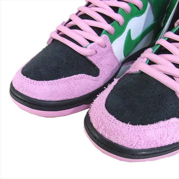 NIKE ナイキ CU7349-001 国内正規品 SB DUNK HIGH PRO PRM INVERT CELTICS スニーカー Black/PinkRise-LuckyGreen US10【新古品】【未使用】【中古】
