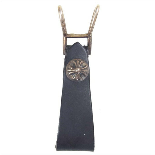 CHROME HEARTS クロムハーツ（原本無） クロスボール ベルトループ ブラック系 表記無し【中古】