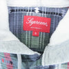 Supreme シュプリーム 18AW Hooded Jacquard Flannel Shirt フランネル シャツ パーカー グレー系 S【中古】