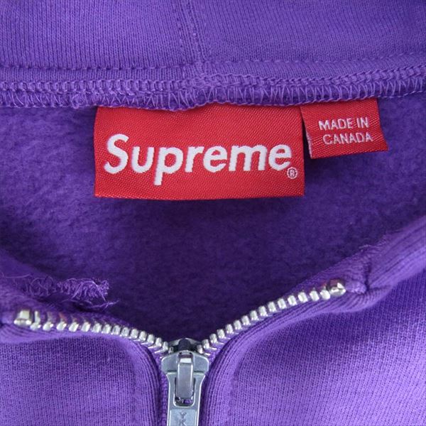 Supreme シュプリーム 18AW Reflective Small Box Zip Up Sweatshirt スモール ボックスロゴ プルオーバー パーカー ジップ パープル系【中古】