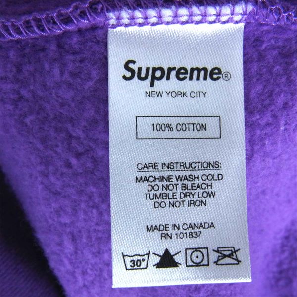 Supreme シュプリーム 18AW Reflective Small Box Zip Up Sweatshirt スモール ボックスロゴ プルオーバー パーカー ジップ パープル系【中古】
