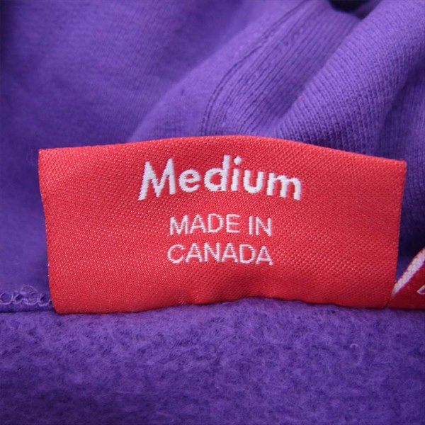 Supreme シュプリーム 18AW Reflective Small Box Zip Up Sweatshirt スモール ボックスロゴ プルオーバー パーカー ジップ パープル系【中古】