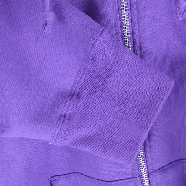 Supreme シュプリーム 18AW Reflective Small Box Zip Up Sweatshirt スモール ボックスロゴ プルオーバー パーカー ジップ パープル系【中古】