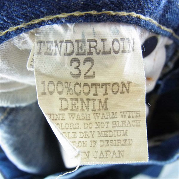 TENDERLOIN テンダーロイン T-RIDERS ボタンフライ デニム パンツ インディゴブルー系 32【中古】