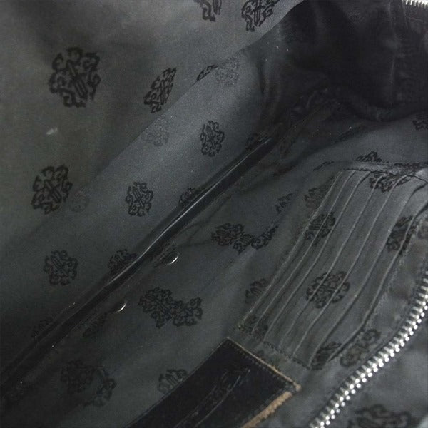 CHROME HEARTS クロムハーツ（原本有） 国内正規店原本付属 GYM ジムバッグ スモール レザー ハンド バッグ ブラック系【中古】