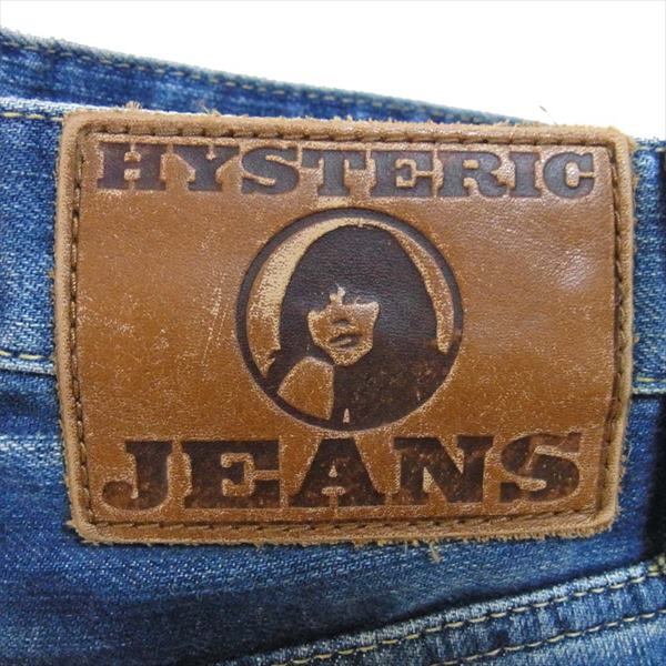 HYSTERIC GLAMOUR ヒステリックグラマー 0131AP05 SP加工 MC5 GUITAR ARMY デニム パンツ レディース インディゴブルー系 XS【中古】