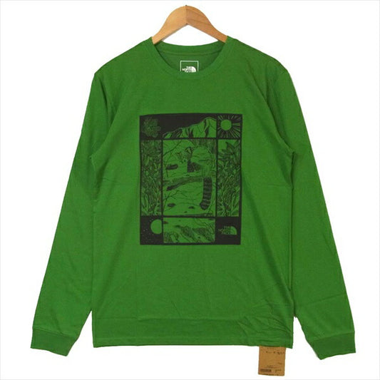 THE NORTH FACE ノースフェイス NT02032R L/S HIMALAYAN SOURCE TEE Tシャツ グリーン系 USA S【新古品】【未使用】【中古】