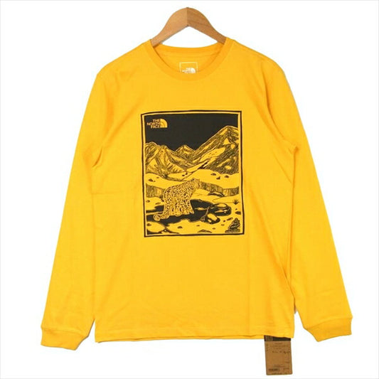 THE NORTH FACE ノースフェイス NT02032R L/S HIMALAYAN SOURCE TEE Tシャツ イエロー系 USA S【新古品】【未使用】【中古】