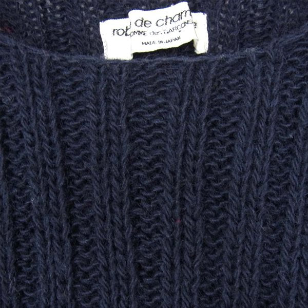 robe de chambre COMME des GARCONS ローブドシャンブルコムデギャルソン AD1997 ウール レディース ニット ネイビー系 サイズ表記無【中古】
