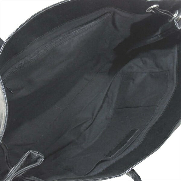 Y's ワイズ ヨウジヤマモト Yohji Yamamoto レザー×キャンバス トート レディース トートバッグ ブラック系【中古】