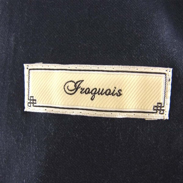 Iroquois イロコイ 482119 シャドウストライプストレッチ パンツ ブラック系 2【極上美品】【中古】