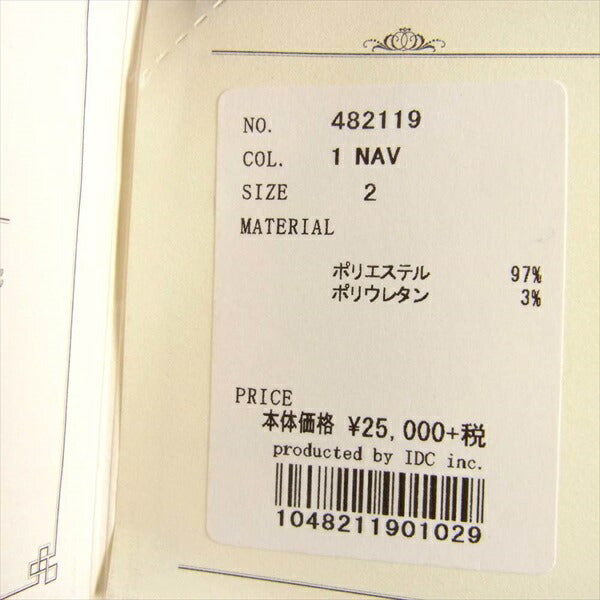 Iroquois イロコイ 482119 シャドウストライプストレッチ パンツ ブラック系 2【極上美品】【中古】