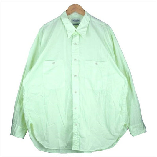 マービンポンティアック 19SS MPSM-1905S Military Shirt ミリタリー 長袖シャツ ライトグリーン系 one size【中古】