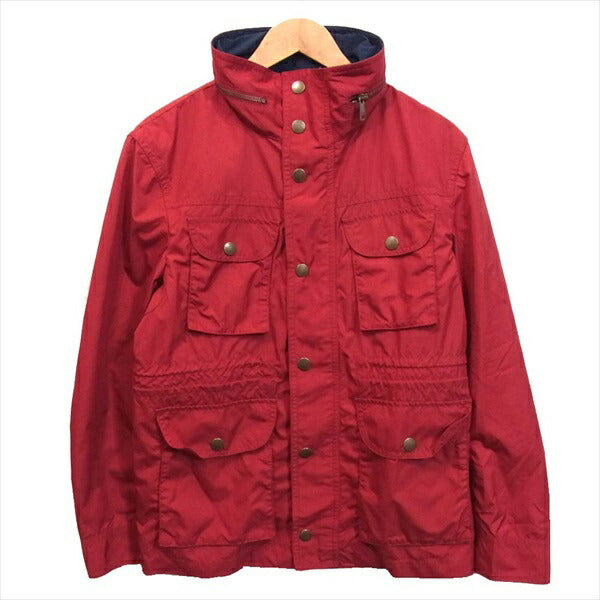 BURBERRY BLACK LABEL バーバリーブラックレーベル ジップフライ フード付 ジャケット ワインレッド系 L【中古】