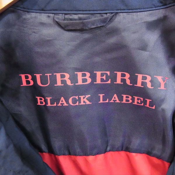 BURBERRY BLACK LABEL バーバリーブラックレーベル ジップフライ フード付 ジャケット ワインレッド系 L【中古】