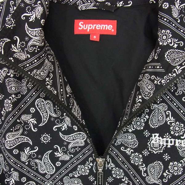 Supreme シュプリーム 18SS Bandana Track Jacket バンダナ トラック ジャケット ジャケット ブラック系 S【中古】