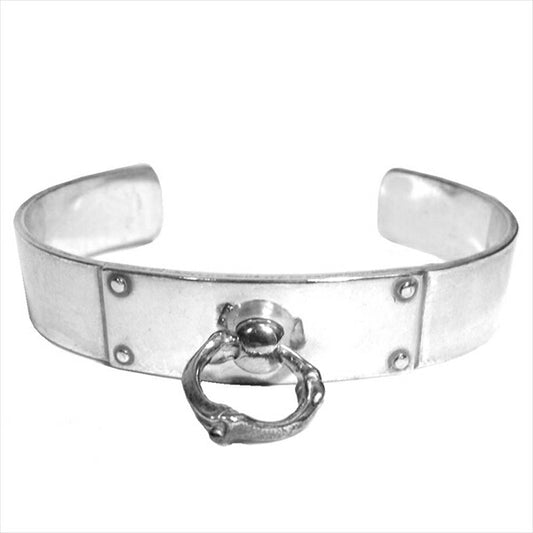 TAKAHIRO MIYASHITA The SoloIst. タカヒロミヤシタザソロイスト sa.0043AW20 single bone shaped ring narrow cuff バングル シルバー【中古】