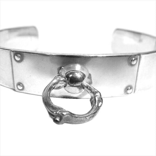 TAKAHIRO MIYASHITA The SoloIst. タカヒロミヤシタザソロイスト sa.0043AW20 single bone shaped ring narrow cuff バングル シルバー【中古】