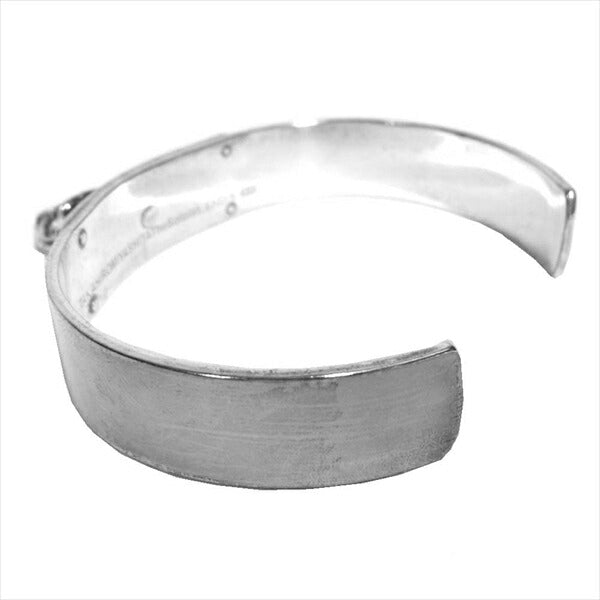 TAKAHIRO MIYASHITA The SoloIst. タカヒロミヤシタザソロイスト sa.0043AW20 single bone shaped ring narrow cuff バングル シルバー【中古】
