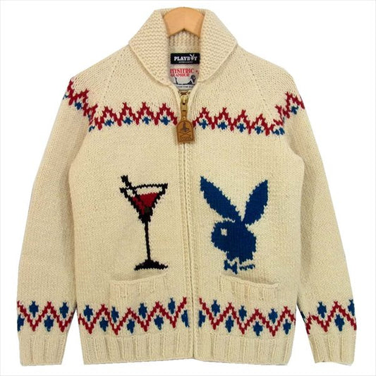 HYSTERIC GLAMOUR ヒステリックグラマー PLAY BOY プレイボーイ 1243ND01 カウチン ニット カウチンニット ベージュ系 M【中古】