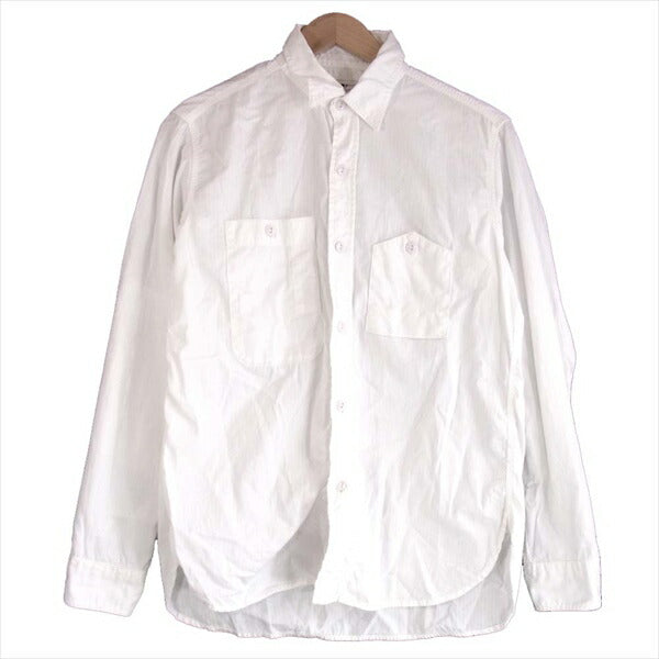 Engineered Garments エンジニアードガーメンツ work shiirt ワークシャツ ヘリンボーン 長袖シャツ 白系 S【中古】