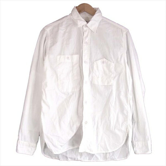 Engineered Garments エンジニアードガーメンツ work shiirt ワークシャツ ヘリンボーン 長袖シャツ 白系 S【中古】