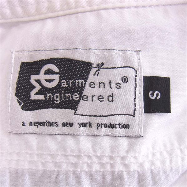 Engineered Garments エンジニアードガーメンツ work shiirt ワークシャツ ヘリンボーン 長袖シャツ 白系 S【中古】