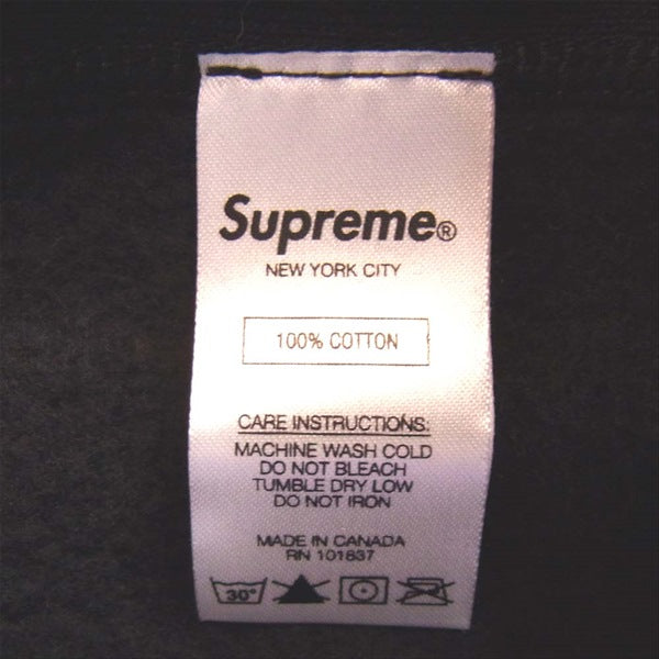 Supreme シュプリーム コムデギャルソンシャツ COMME des GARCONS SHIRT 17SS ボックスロゴ フーデッド スウェットトレーナー 黒 M【美品】【中古】