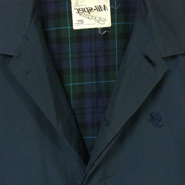 WTAPS ダブルタップス TSDT-MIL21 Field Jacket 裏地チェック ロゴ刺繍 フィールドジャケット ネイビー系 XL 【即決】 ネイビー系 XL【中古】