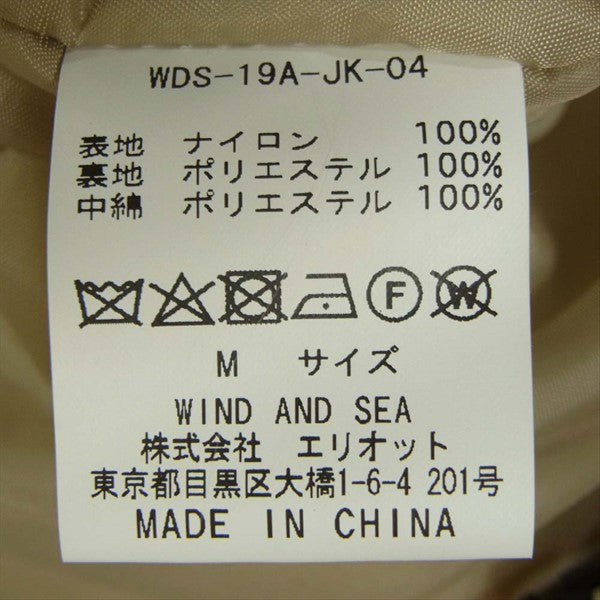 ウィンダンシー WDS-19A-JK04 19AW WDS DETACHABLE BLOUSON デタッチャブル ブルゾン 中綿 ジャケット ベージュ系 M【中古】