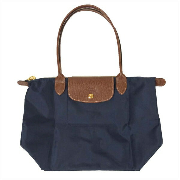 Longchamp ロンシャン プリアージュ 中国製 折り畳み レディース トートバッグ ネイビー系【中古】
