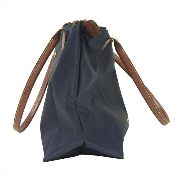 Longchamp ロンシャン プリアージュ 中国製 折り畳み レディース トートバッグ ネイビー系【中古】