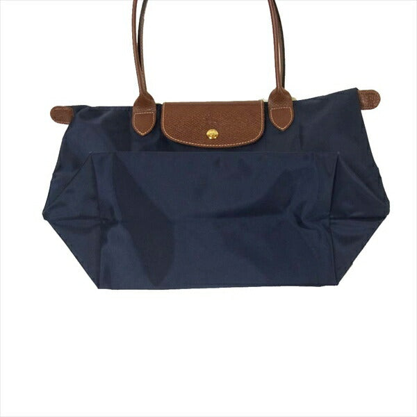 Longchamp ロンシャン プリアージュ 中国製 折り畳み レディース トートバッグ ネイビー系【中古】