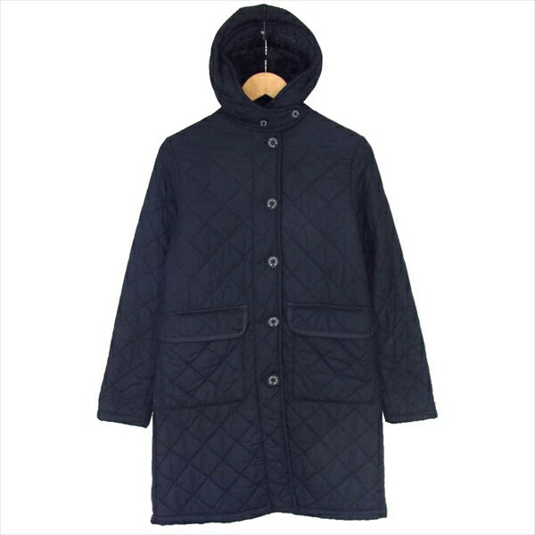 Mackintosh マッキントッシュ キルティング 裏ボア スコットランド製 レディース コート ネイビー系 36【中古】