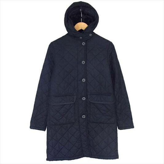Mackintosh マッキントッシュ キルティング 裏ボア スコットランド製 レディース コート ネイビー系 36【中古】