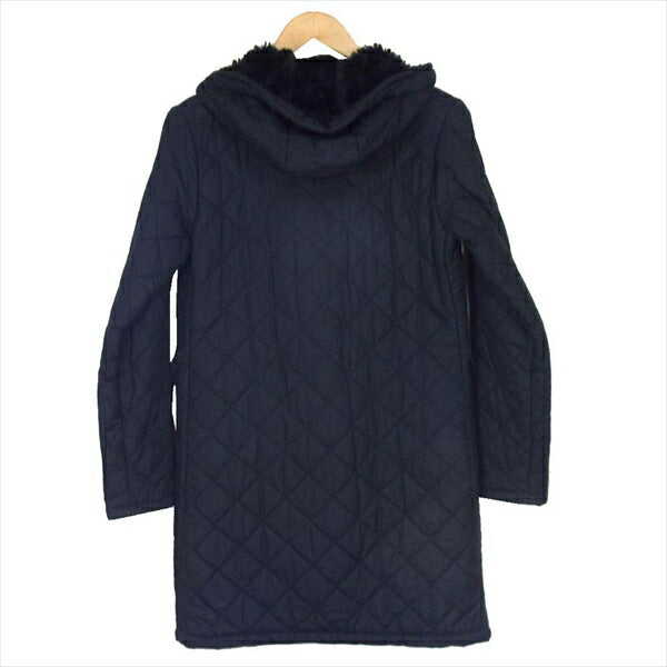 Mackintosh マッキントッシュ キルティング 裏ボア スコットランド製 レディース コート ネイビー系 36【中古】