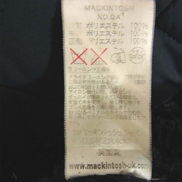 Mackintosh マッキントッシュ キルティング 裏ボア スコットランド製 レディース コート ネイビー系 36【中古】
