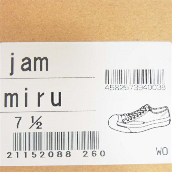 トーストフットアンドアイギア jam miru ジャム キャンバス ローカット スニーカー ブラウン系 7.5【新古品】【未使用】【中古】