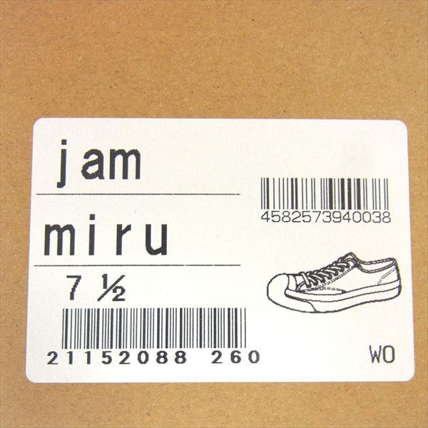 トーストフットアンドアイギア jam miru ジャム キャンバス ローカット スニーカー ブラウン系 7.5【新古品】【未使用】【中古】