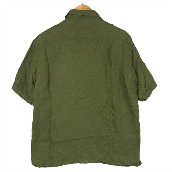 HYSTERIC GLAMOUR ヒステリックグラマー 02202AH05 FIELD フィールド アップリケ 半袖 サファリ シャツ カーキ(オリーブグリーン)系 M【中古】
